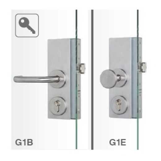 G1E Mechanisches Ganzglastürschloss mit Panikfunktion E