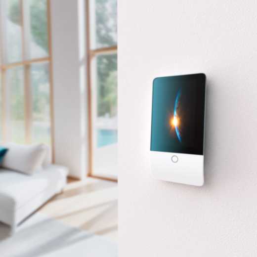 JA-156E-WH Funk Touch Bedienteil NATUS Weiß , RFID Leser, digitale Segmentanzeigen - JABLOTRON 100 System