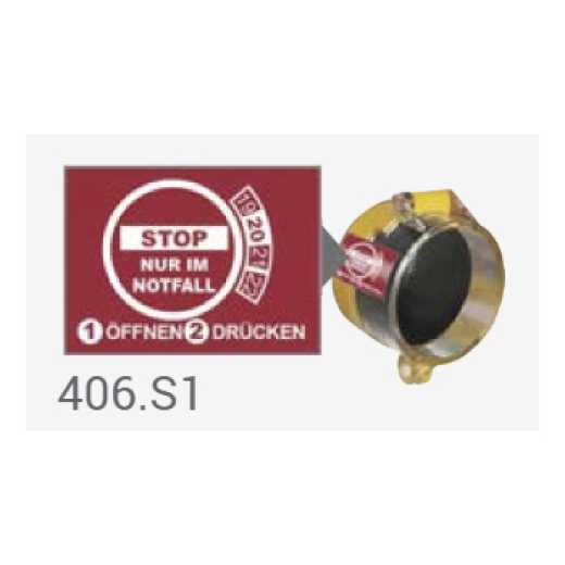 406.S1 Siegel-Etikett für Notfalltaster 406.NA