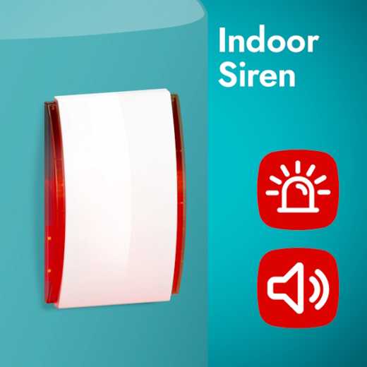 ASP-215 R Innensirene, rot 868 MHz Funk - BE WAVE System
