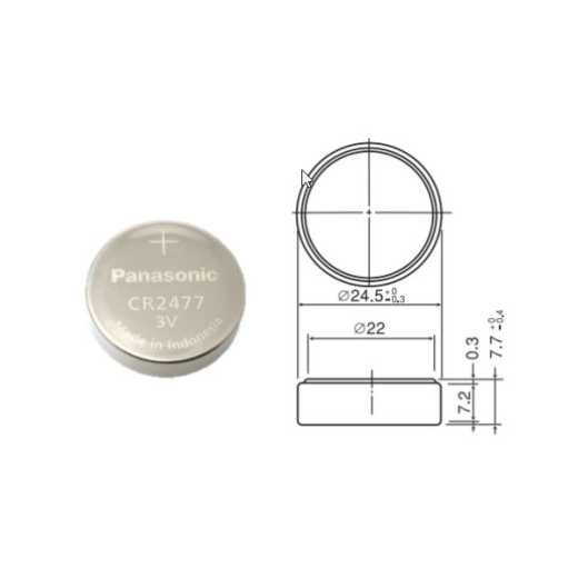 CR2477 Panasonic ENERGY Lithium-Knopfzellle