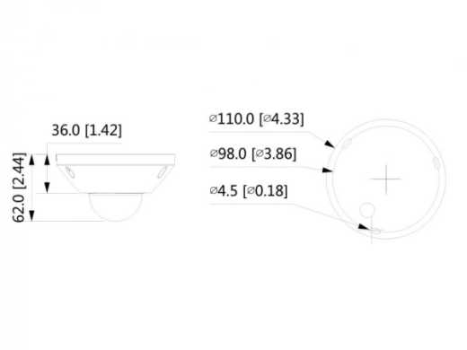 LDG5500F 5MP 185°/360° Blickwinkel IP67/IK10, PoE IP-Fisheye Domekamera