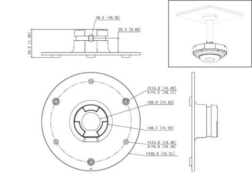 LHA4 Adapter für 4-fach Dome Kameras - LunaHD