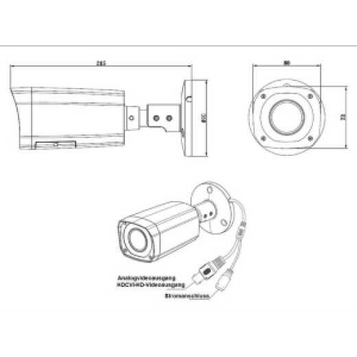 LKA2203PD 2MP 2,7-13,5 Motorzoom IR IP67 HDCVI