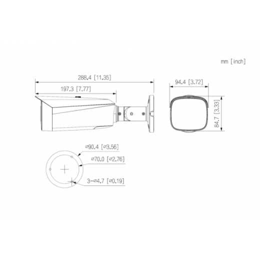 LKA5403-A 4MP Alarm-Bulletkamera Smarte Beleuchtung mit IR und Warnlicht - LunaHD