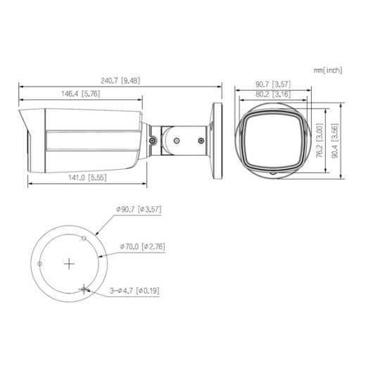 LKD2200P 3,6mm Objektiv, Smart IR, IP67, CVI