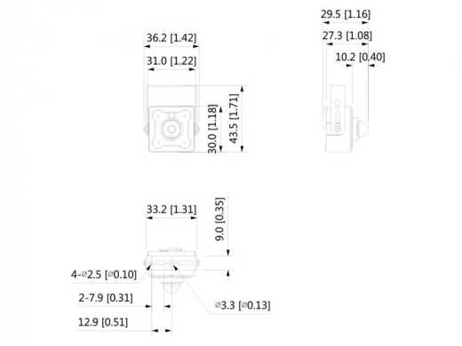 LMI2210 2MP 2,8mm Pinhole-Objektiv HDCVI