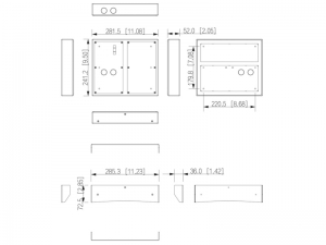 LRA5704-AP Aufputzrahmen für 4 Module