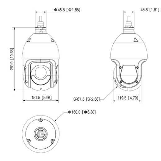 LSF5403-A 4MP Alarmfunktion-Speed Dome IP Kamera mit Autotracking - LunaHD
