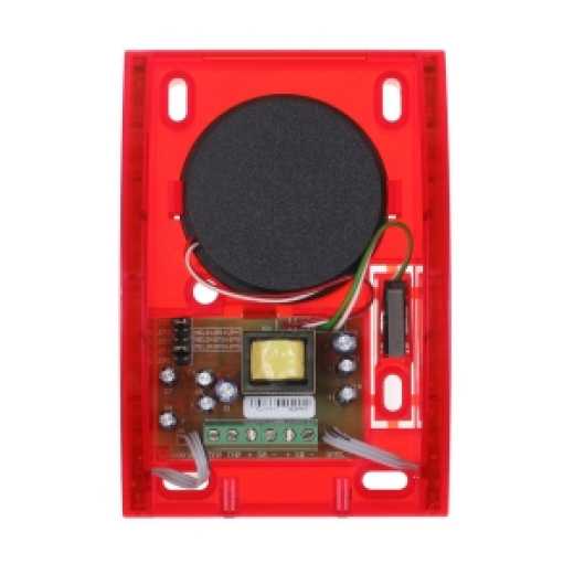 SPW220R Innensirene mit Blitzlicht in Rot