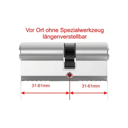 LVSZ Längenverstellbarer EXXO-Smart Schließzylinder 6-12 - Go2/PRO-System