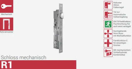 R1 Rohrrahmen-Automatikschloss mechanisch - ELOCK2