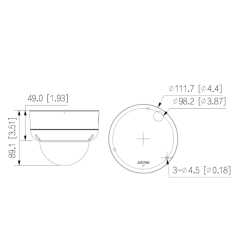 LDD5200 2,8mm Fixobjektiv 2 MP IP-Minidome - LunaHD