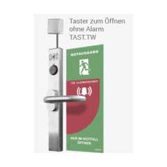 TW4S.L.TAST Intelligenter Türwächter schmal mit Taster, Drücker linkszeigend