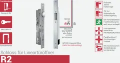 R2 Automatikrohrrahmenschloss für Lineartüröffner