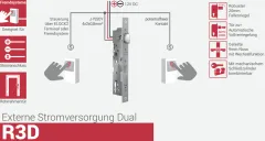 R3D Automatikschloss mit externer Stromversorgung Dual - ELOCK2