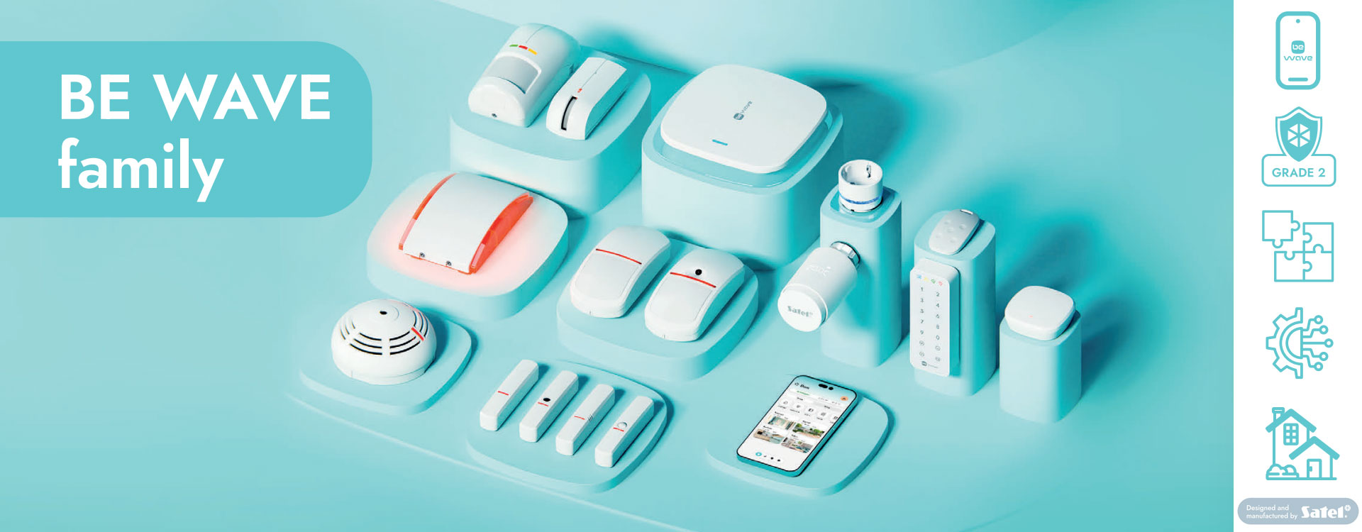 SATEL BE WAVE Smart HUB Plus – Funk-EMA Systemzentrale mit Grade 2 Zertifizierung