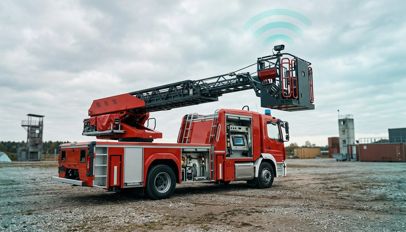Eigenständige Brandüberwachung im Feuerwehrfahrzeug mit Smart HUB Plus LV