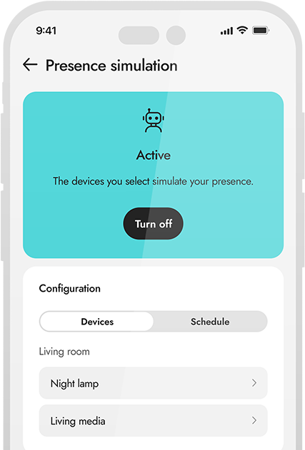 Anwesenheitssimulation mit automatischer Beleuchtungssteuerung