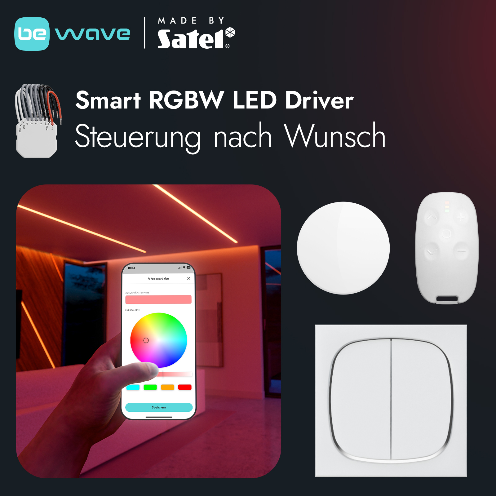SATEL BE WAVE Smart RGBW LED Driver